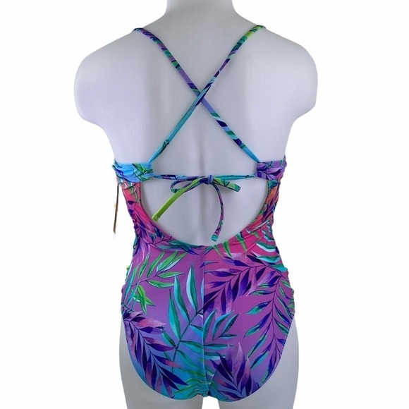 SALT & Cove Colorful Palms One Piece Swimsuit - Picture 2 of 10